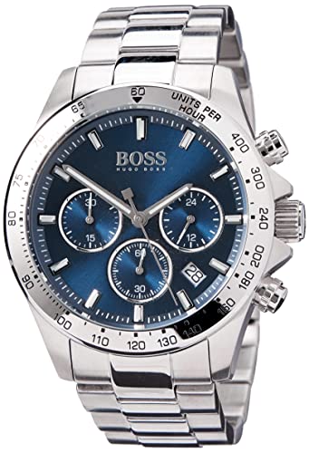 BOSS Chronograph Quartz Watch for Men with Silver Stainless Steel Bracelet - 1513755