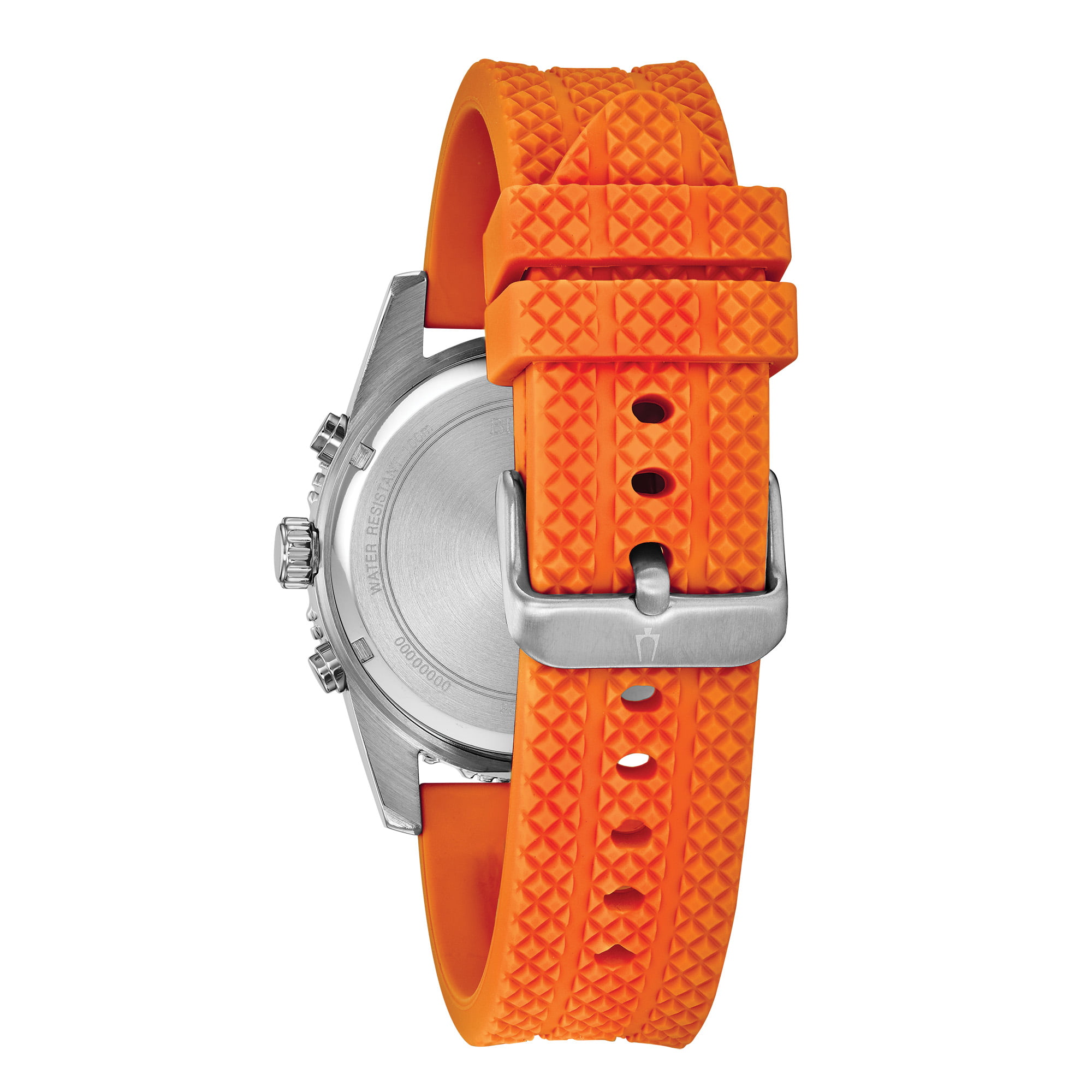 Orange Strap Bulova Chronograph Sport Watch