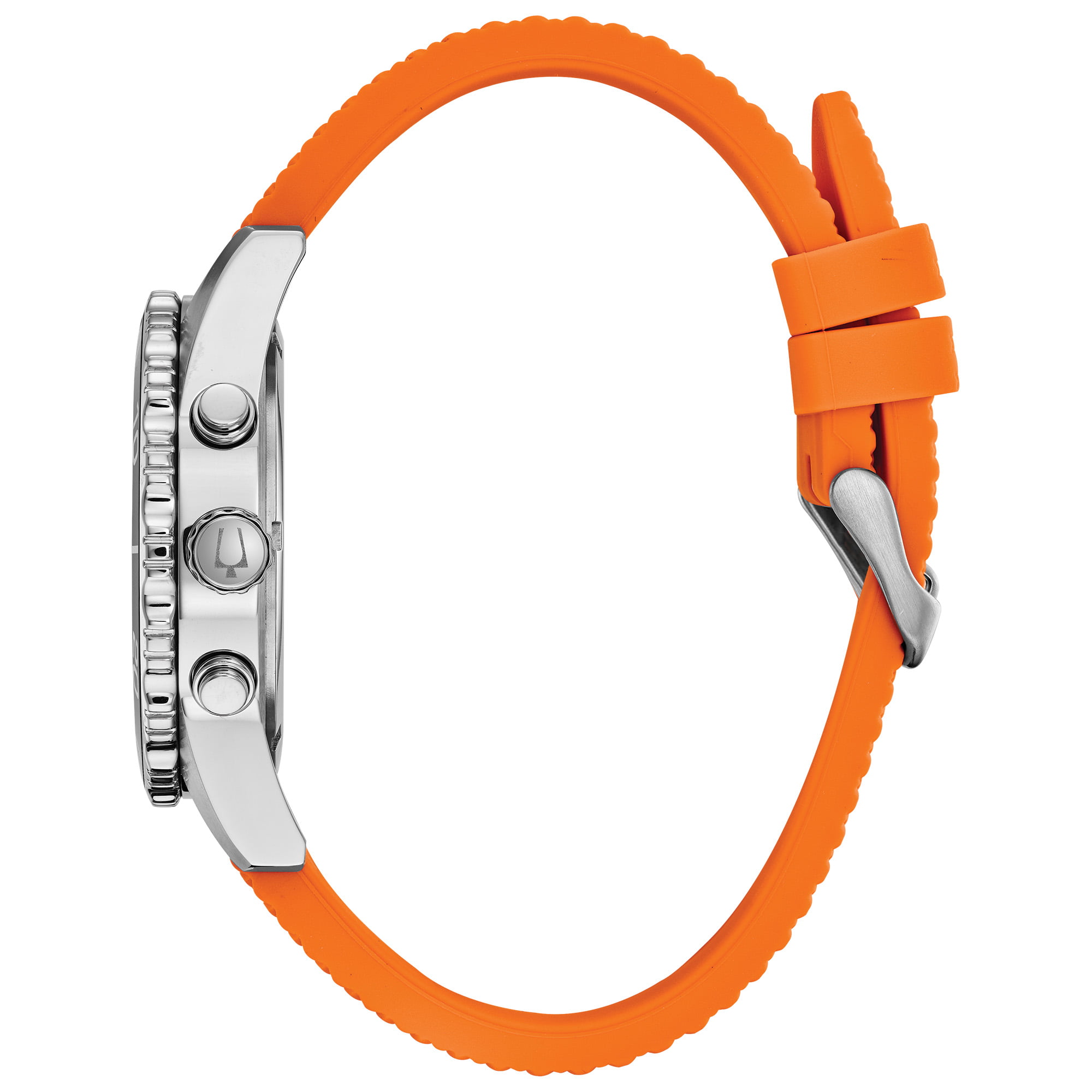 Orange Strap Bulova Chronograph Sport Watch
