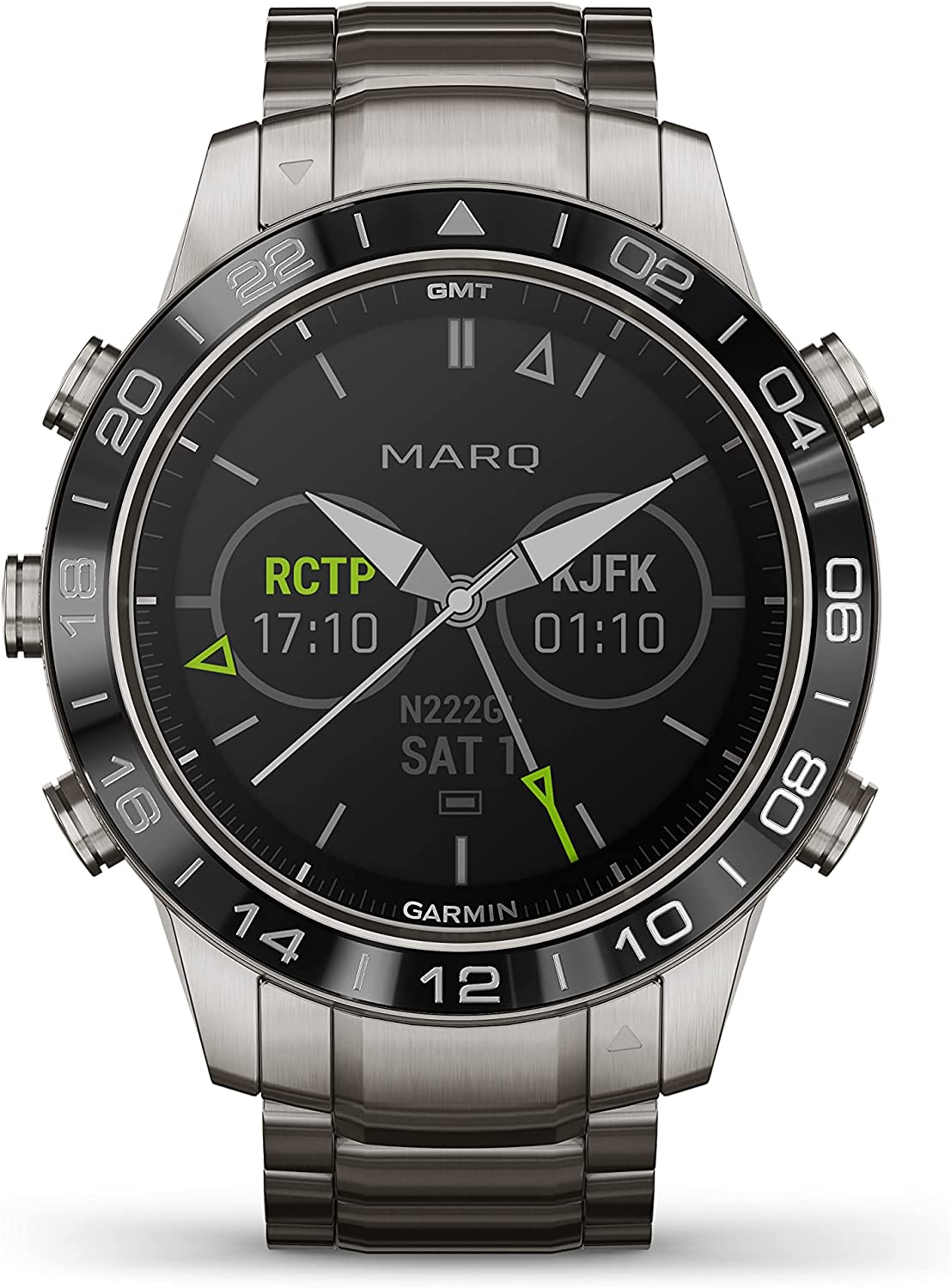 Garmin MARQ Aviator, Men's Luxury Tool Watch Designed for Your Passion for Aviation, View Flight Paths, Weather Reports, Start Flight Logging and More