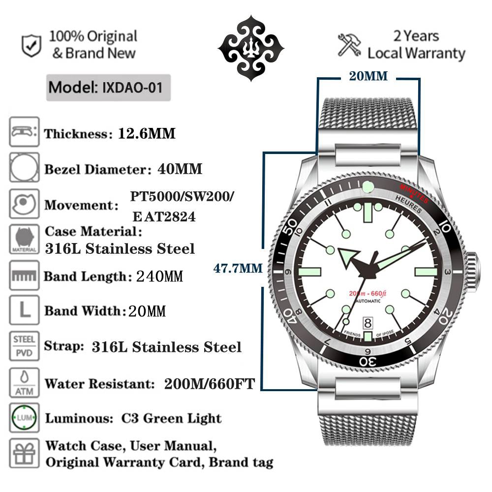 2023 IPOSE IX&DAO GMT Luxury Sport Watch