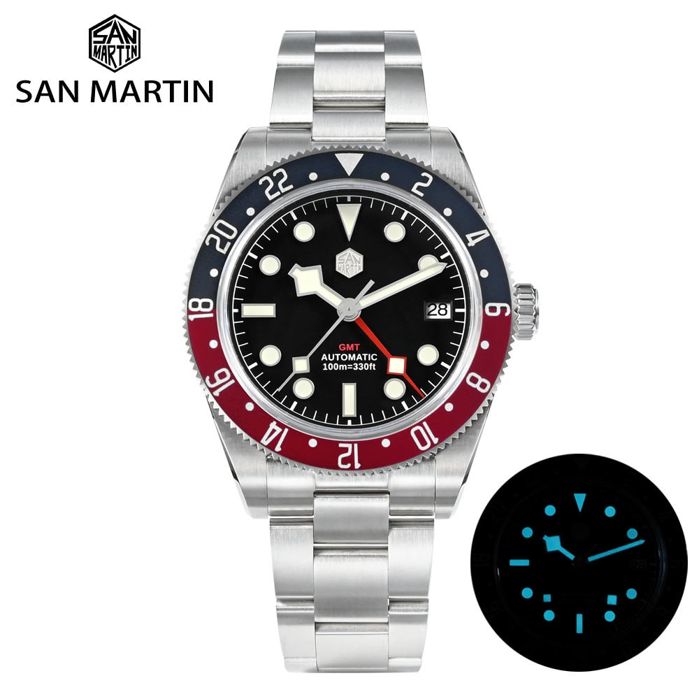 San Martin 2023 NH34 GMT Men Luxury Watch