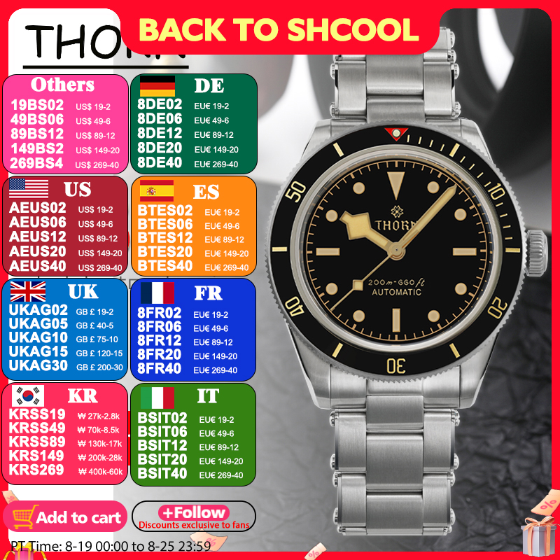 THORN BB58 Men's Vintage Diver Watch