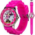 Minnie Mouse Pink Analog Time-Teacher Watch