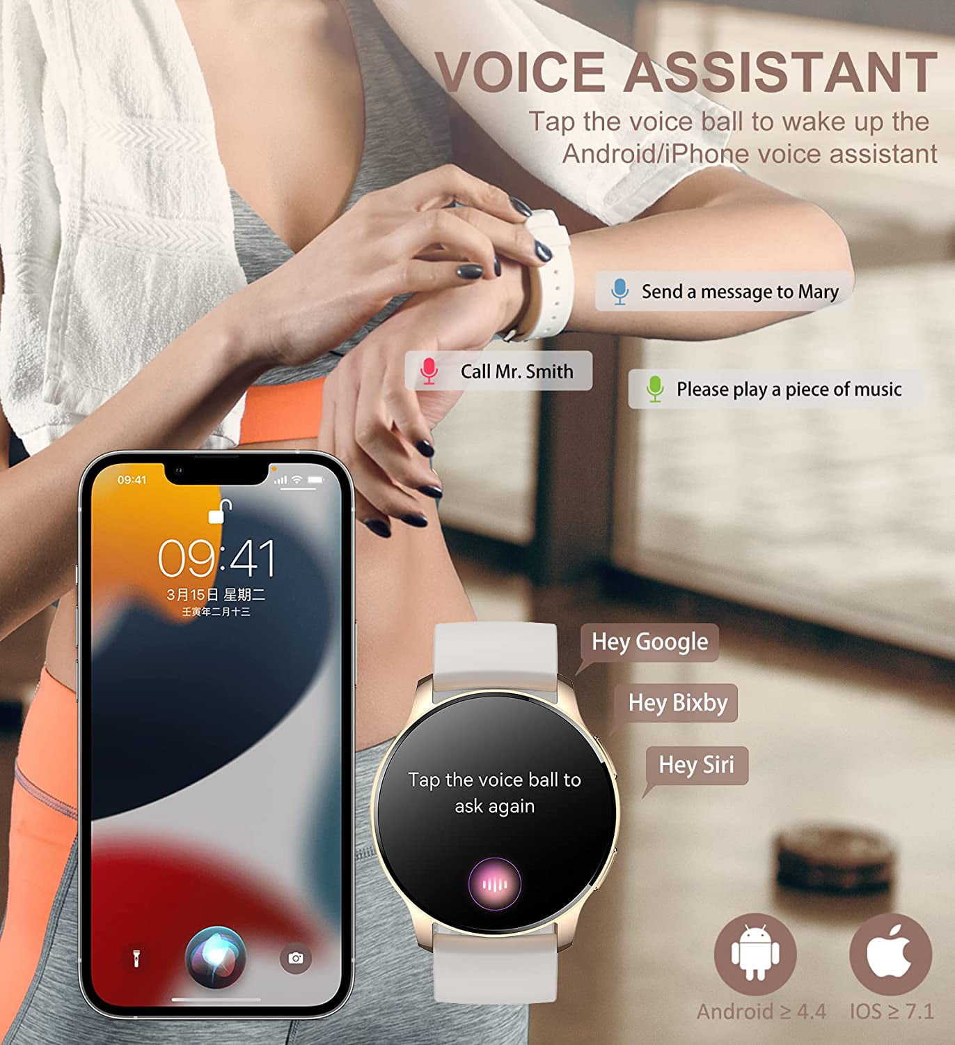 Women's Smartwatch with Call Function & Fitness Tracking