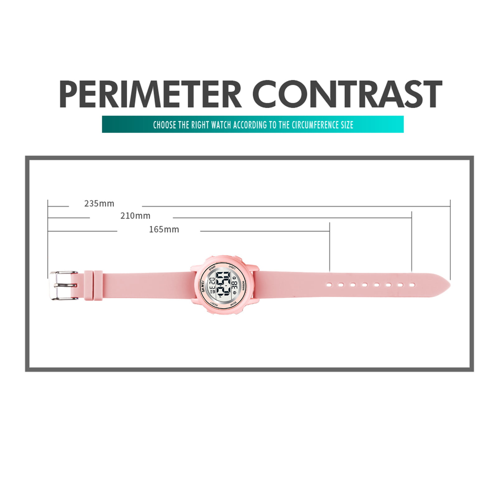 SKMEI Kids Waterproof Sports Watch, Pink