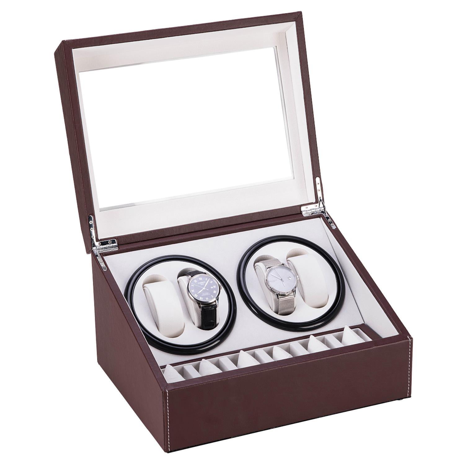Wood Watch Winder Display - 4+6 Rotations