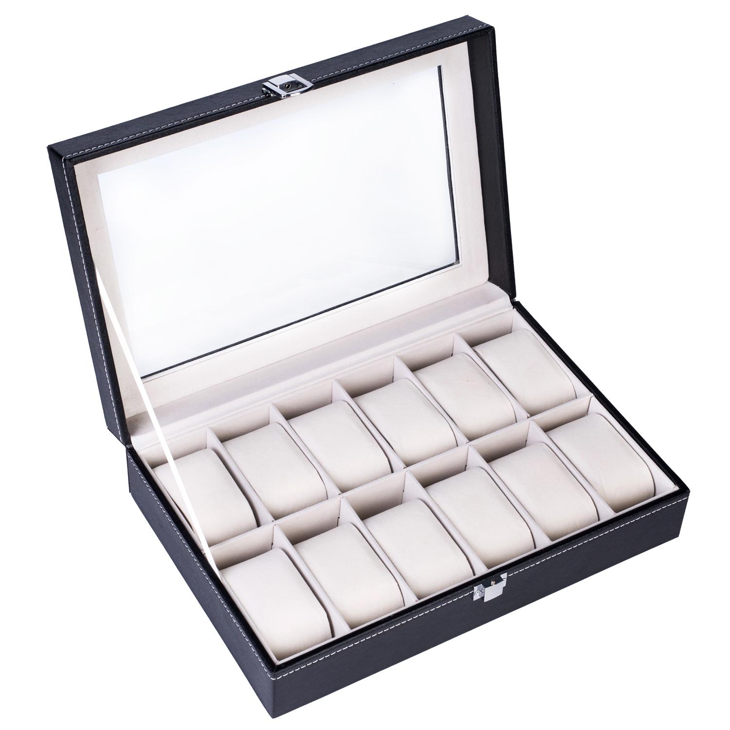 Ktaxon 12 Slot Watch Storage Box