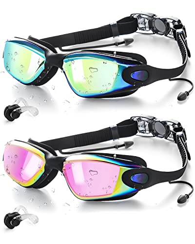 Anti-Fog UV Swim Goggles - 2 Pack