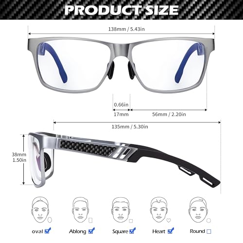 ANYLUV Blue Light Blocking Gaming Glasses for Men