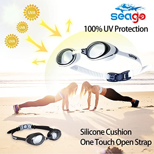 2 Pack Anti-Fog Swimming Goggles - Adult/Youth Sizes