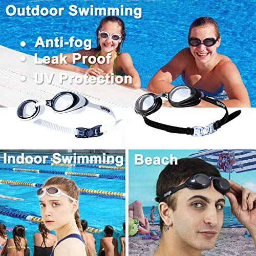 2 Pack Anti-Fog Swimming Goggles - Adult/Youth Sizes