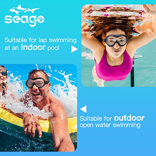 Seago Anti-Fog Clear Vision Swim Goggles