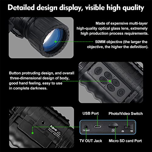 Digital Night Vision Monocular for Complete Darkness