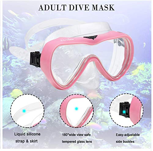 OMGear Silicone Snorkel Mask for Diving & Snorkeling