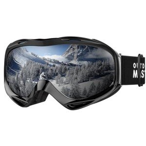OutdoorMaster OTG Ski Goggles - Black Frame + VLT 10% Gray Lens