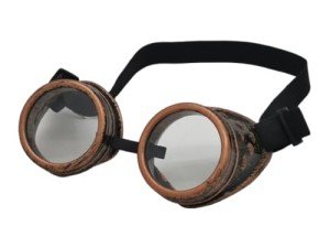 Red Copper Steampunk Cyber Goth Goggles