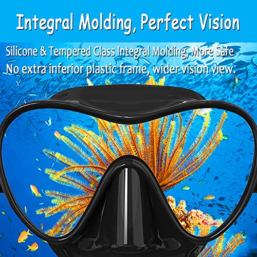 Bairuifu Full Dry Top Silicone Snorkel Mask