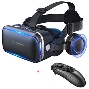 VR Headset with Remote for TV & Games