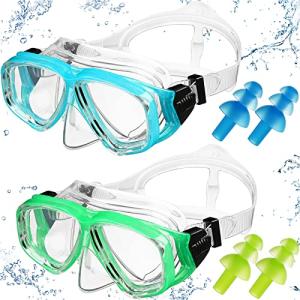 Kids' Silicone Anti-Fog Swim Goggles with Earplugs