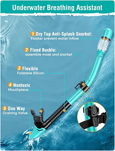 Seovediary Adult Snorkel Set with Panoramic View