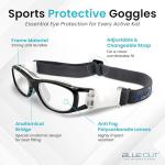 Kid's Outdoor Sports Blue Cut Basketball Goggles