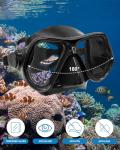 Adults' Snorkel and Scuba Mask Set - Black/Red (2 Pack)