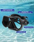 Adults' Snorkel and Scuba Mask Set - Black/Red (2 Pack)