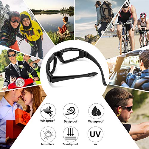 Motorcycle Riding Glasses Set with UV Protection