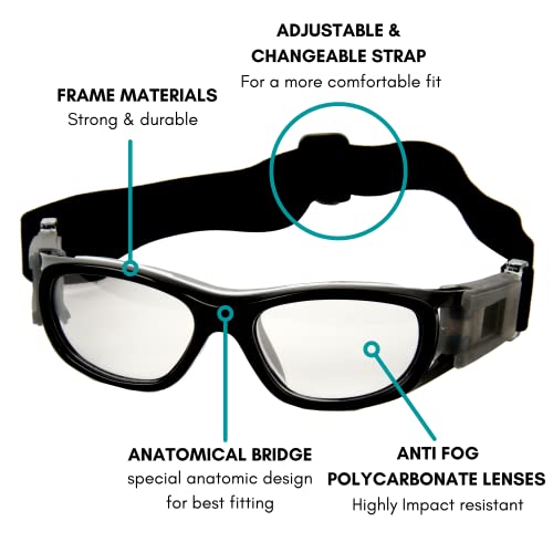 Kid's Outdoor Sports Blue Cut Basketball Goggles