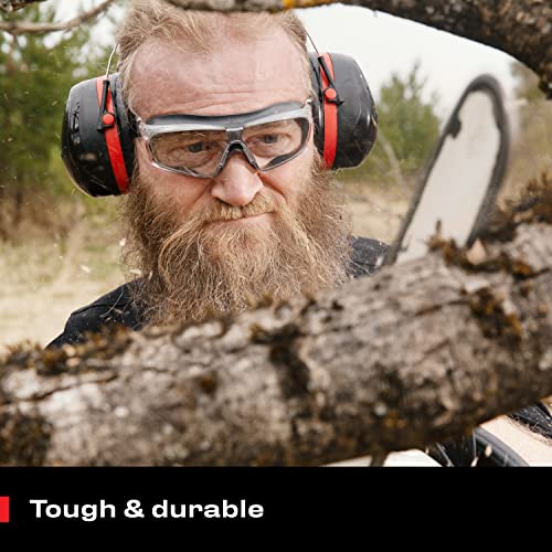 NoCry Lightweight Safety Goggles with Clear Wrap Around Lenses, Vanguard Plus Anti Fog and Anti Scratch Coating, and an Adjustable Headband; ANSI Z87.1 certified and OSHA compliant