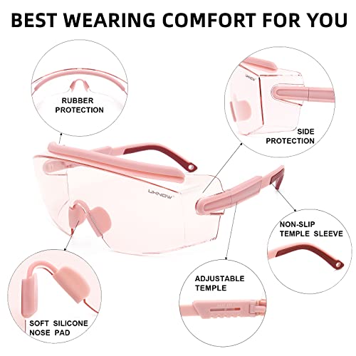 Anti-fog Wraparound Safety Goggles for Glasses