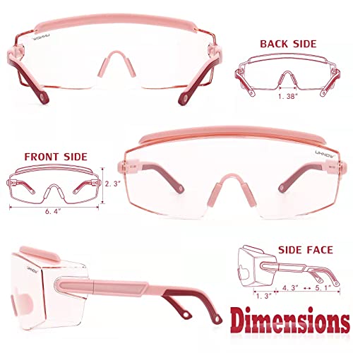 Anti-fog Wraparound Safety Goggles for Glasses