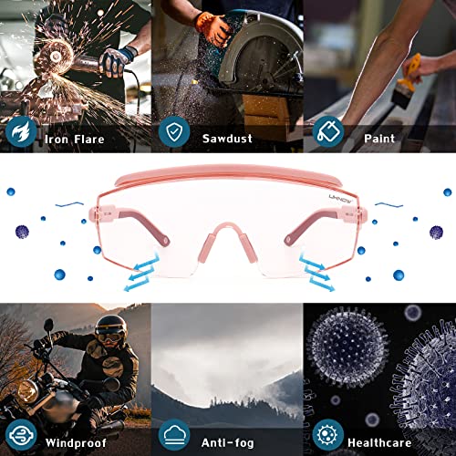Anti-fog Wraparound Safety Goggles for Glasses