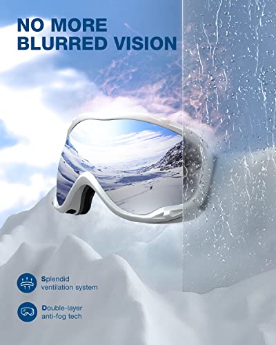 ZIONOR Lagopus Snow Goggles with UV Protection