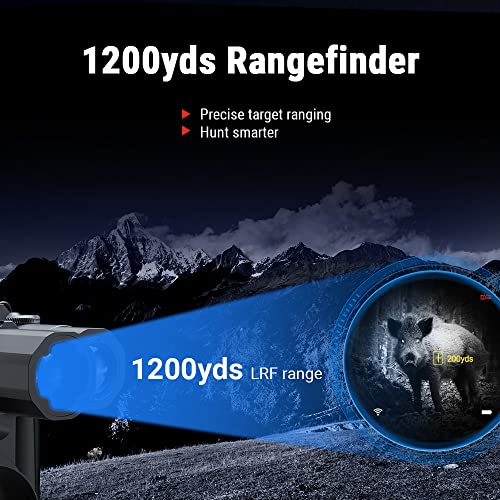Night Vision Goggles with Rangefinder & Clip-on Scope