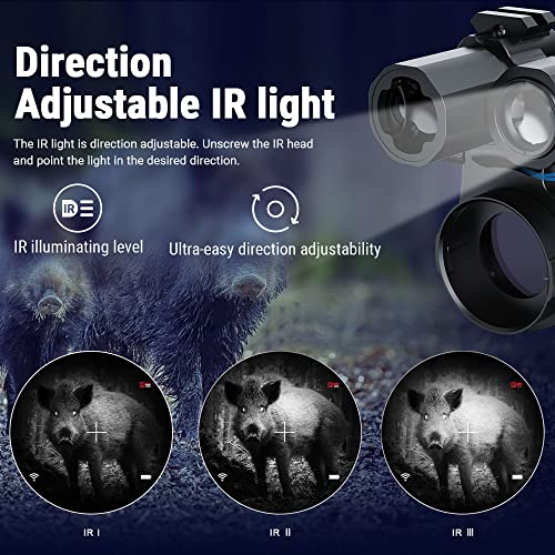 Night Vision Goggles with Rangefinder & Clip-on Scope