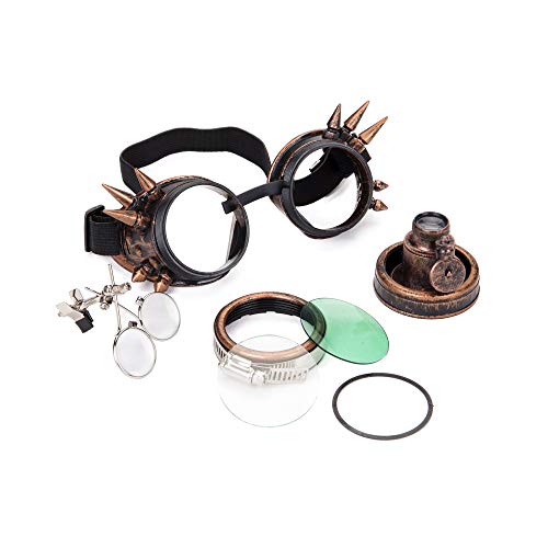 Bronze Steampunk Crystal Prism Rave Goggles