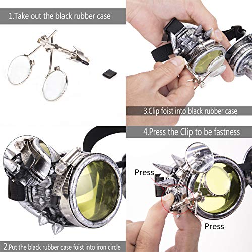 Bronze Steampunk Crystal Prism Rave Goggles