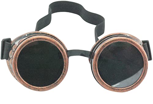 Red Copper Steampunk Cyber Goth Goggles