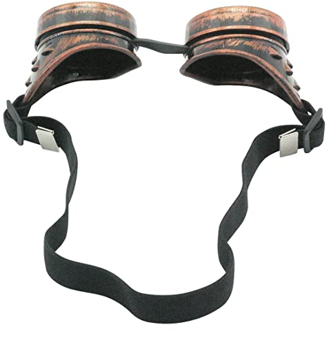 Red Copper Steampunk Cyber Goth Goggles