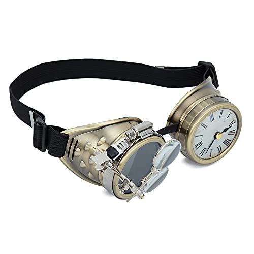 Steampunk Style Colored Lens Costume Goggles