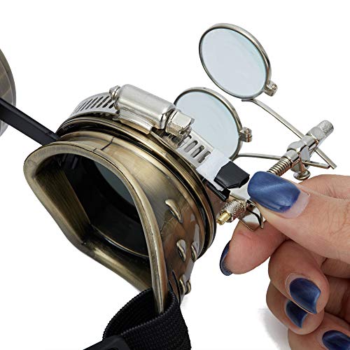 Steampunk Style Colored Lens Costume Goggles
