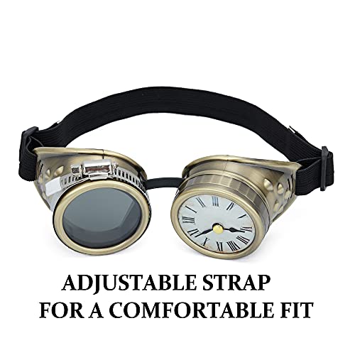 Steampunk Style Colored Lens Costume Goggles