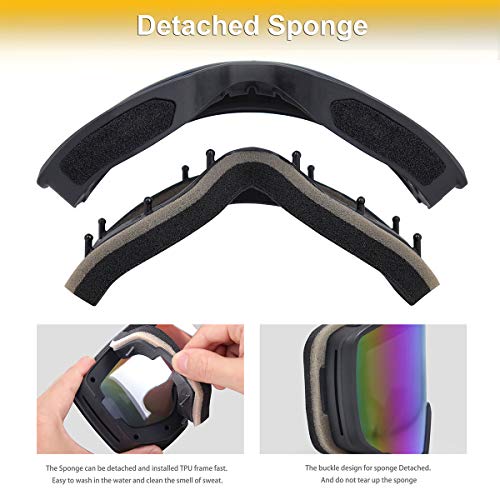 OTG Ski Goggles with UV Protection