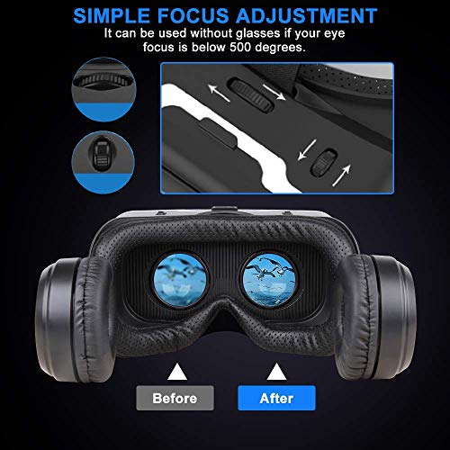 VR Headset with Remote for TV & Games