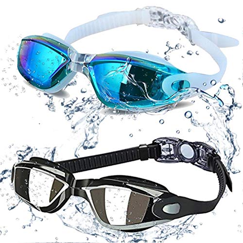 2-Pack Professional Anti-Fog Swim Goggles