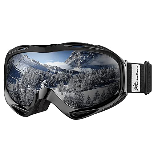 OutdoorMaster OTG Ski Goggles - Black Frame + VLT 10% Gray Lens