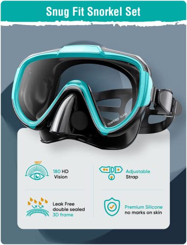 Seovediary Adult Snorkel Set with Panoramic View