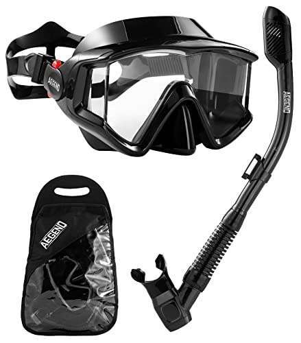 Aegend Adult Snorkel Set with Enhanced View